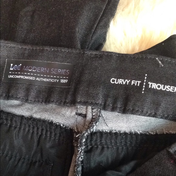 Black Curvy Fit Trousers - Picture 4 of 6